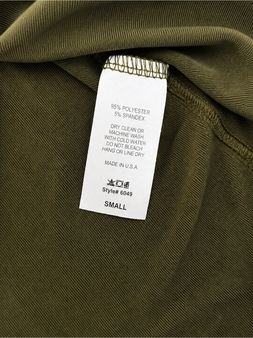 entro Olive One-Shoulder Ribbed Long Sleeve Top